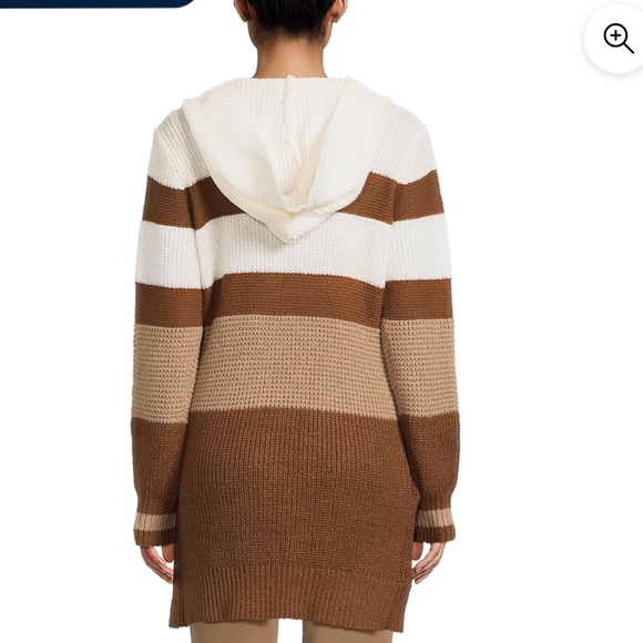 No Boundaries Juniors Hooded Cocoon Cardigan Sweater, Midweight size XL - Picture 8 of 10